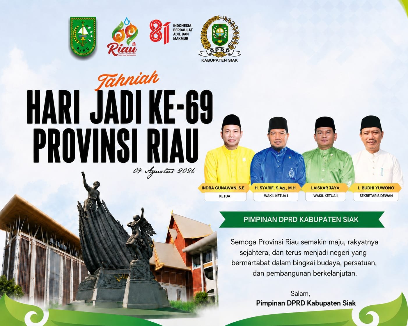 HARI JADI PROVINSI RIAU KE-69
