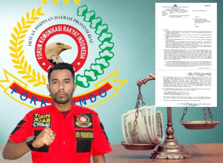 Diduga Korupsi Oleh 5 Desa di Kabupaten Meranti, Forkorindo Desak Polres Meranti Tetapkan Tersangka.