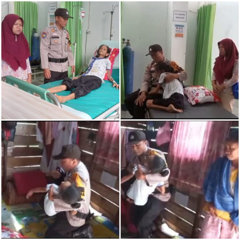 Salut ! Bhabinkamtibmas ini, Dengan Sigapnya Bantu Warganya yang Lagi Sakit Kuat Untuk Berobat ke Rumah Sakit