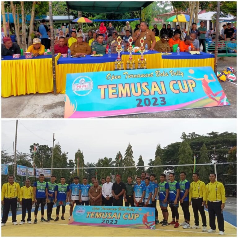Untuk Pertama Kalinya, Kampung Temusai Gelar Open Turnamen Bola Volly Temusai Cup I Tahun 2023