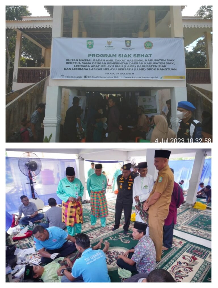 100 Anak Kurang Mampu Dapatkan Khitan Massal Gratis dari BAZNAS Siak Bekerja Sama dengan Pemda Siak, LAMR dan LLMB