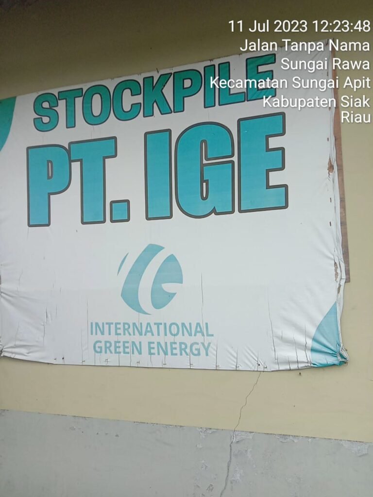 Ternyata PT. International Green Energy (PT.IGE) Setor 2,2 M Ke PT. Samudera Siak (PT.SS), Perizinanya di Pertanyakan
