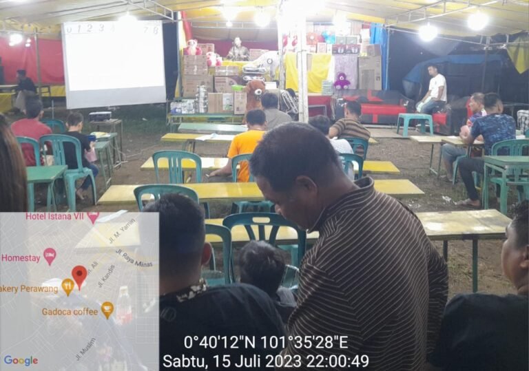 Diduga Modus 303 di Pasar Malam Kecamatan Tualang Siak