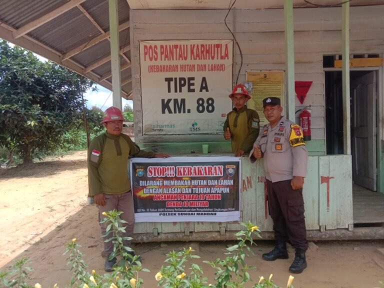 Memasuki Musim Panas, Polsek Sungai Mandau Gencar Sosialisasikan Antisipasi Karhutla