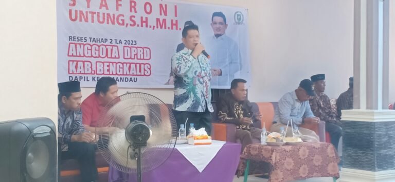 Aleg DPRD Bengkalis Syafroni Untung Gelar di Pematang Pudu