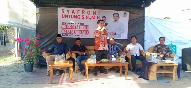 Syafroni Untung, S.H., M.H Reses di Pematang Pudu, Ini Aspirasi Warga