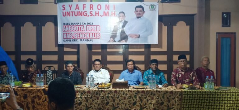 Ratusan Warga Tumpah Ruah Di Reses Syafroni Untung, S.H., M.H Di Air Jamban