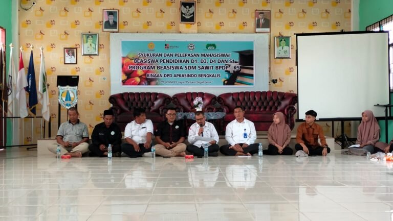 Inilah Syukuran dan Pelepasan Mahasiswa /i Beasiswa SDM Sawit BPDP-KS Tahun 2023 Binaan DPD APKASINDO Bengkalis