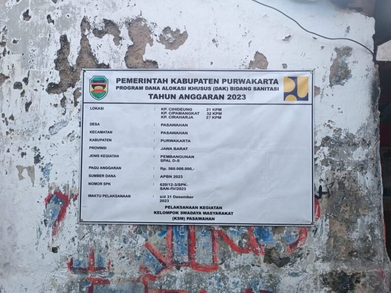Diduga Penyalahgunaan Kewenangan Pejabat Dinas Perumahan dan Permukiman Purwakarta Terkait Program SPDAL-S 2023
