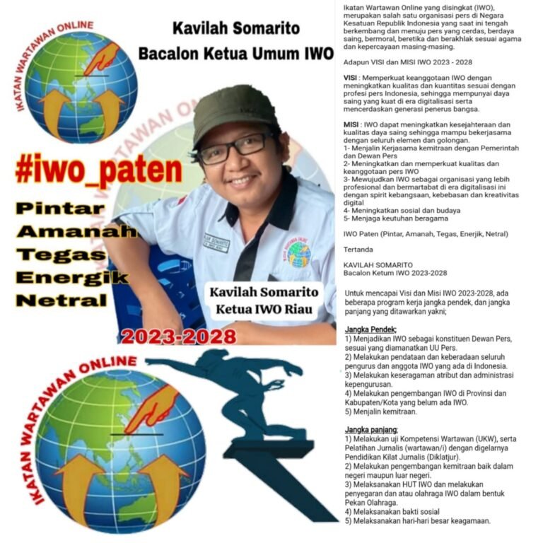 Ikut Bertarung di Mubes ke 2 IWO 2023, Ketua PW Riau Sebagai Pendaftar Pertama Kandidat Caketum