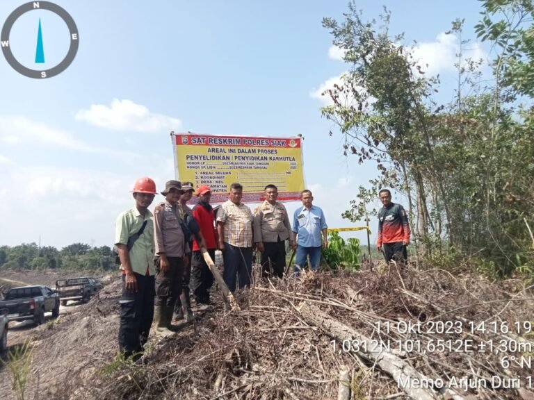 Polsek Sungai Mandau Polres Siak Ungkap Pelaku Pembakaran Hutan dan Lahan, Pelaku di Tahan