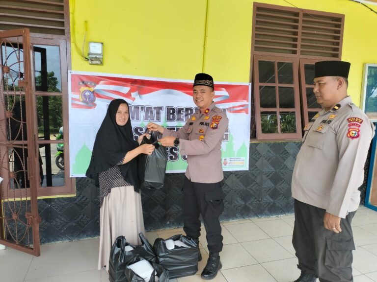 Jum’at Berkah, Jajaran Polsek Tualang, Berbagi Rezeki ke Panti Asuhan Muhammadiyah.