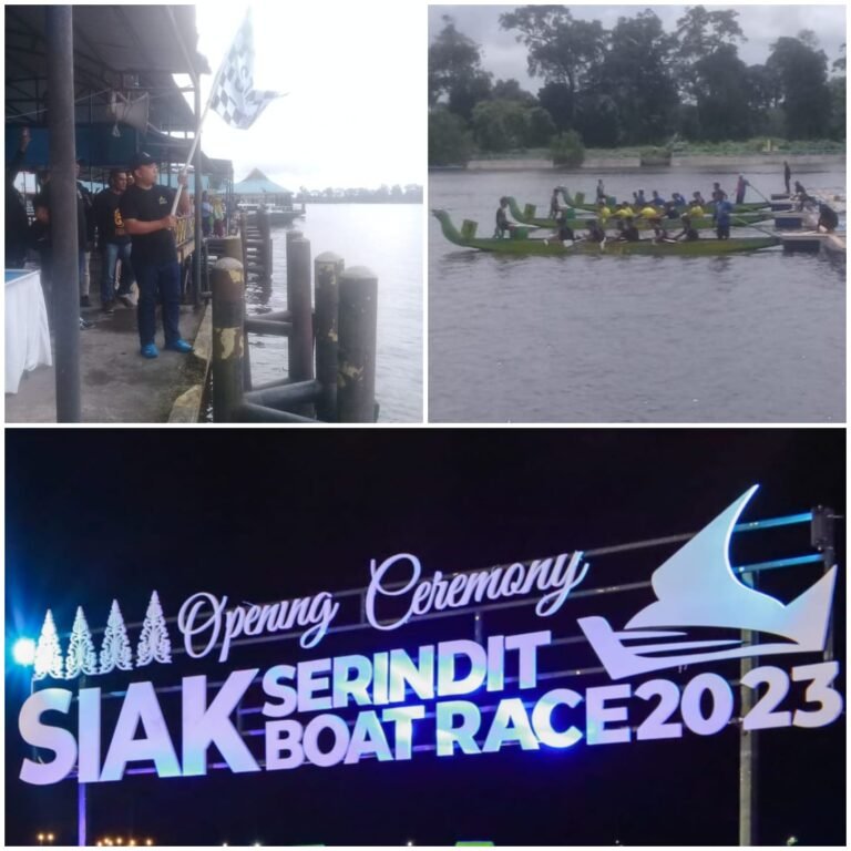 Ivent Dayung Sampan”Siak Serindit Boat Race 2023 di Mulai” Wabup Husni Merza Lepaskan 24 Team Dayung