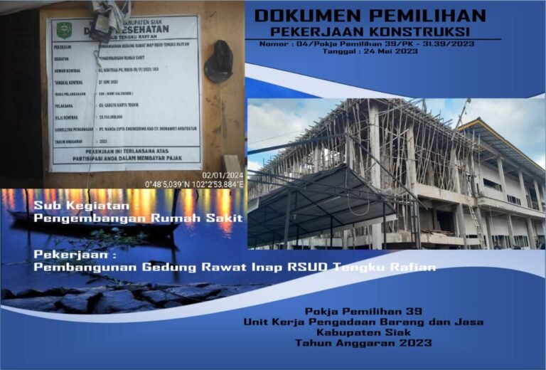 PPTK Sebut Didampingi Kejaksaan, Hingga Bawa-Bawa Nama LSM, Kontraktor Diduga Lalai Selesaikan Proyek Millyaran di RSUD Siak