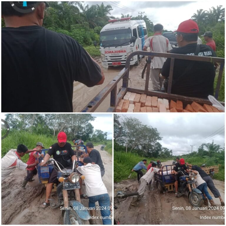 Butuh Perhatian Bupati Siak, Jalan Urat Nadi Ekonomi Masyarakat 3 Kampung di Koto Gasib Rusak Parah