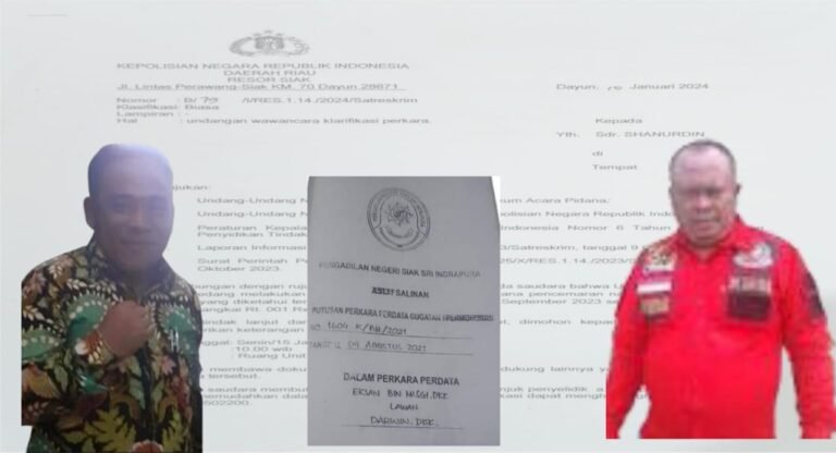 Ketua DPC Forkorindo Siak Dipanggil Polres Siak, Diduga Atas Ulah Oknum Maling Yang Menjual Buah Sawit Berstatus a Quo