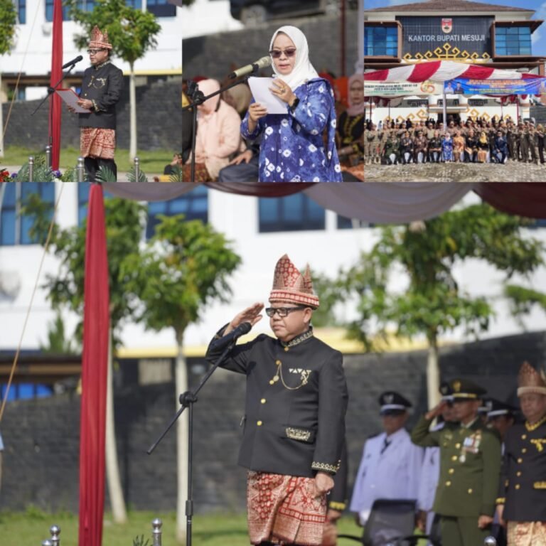 PEJABAT BUPATI MESUJI SULPAKAR JADI INSPEKTUR UPACARA HARI JADI KE-60 PROVINSI LAMPUNG, HUT SATPOL PP KE-74 DAN HUT KE-62 SATLINMAS TAHUN 2024