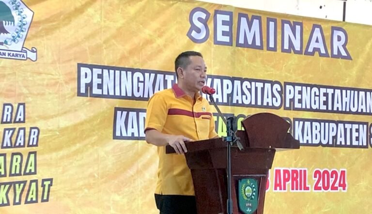 Buka Acara Seminar, Ini Pesan Indra Gunawan Kepada Kader Untuk Pilkada Siak Mendatang