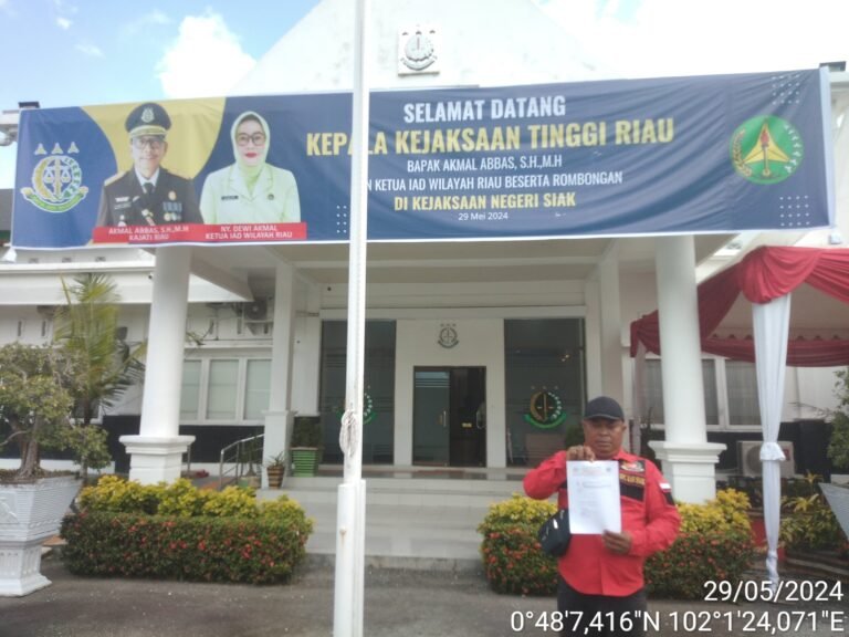 Mantan Direktur BUMKam Sei Berbari di Laporkan Ke Kejari Siak dan Inspektorat , Terkait Dugaan Korupsi