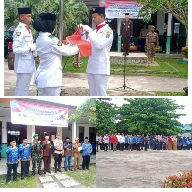 Peringati Hari Lahirnya Pancasila, Camat Sungai Apit Tengku Mukhtasar Menjadi Inspektur Upacara