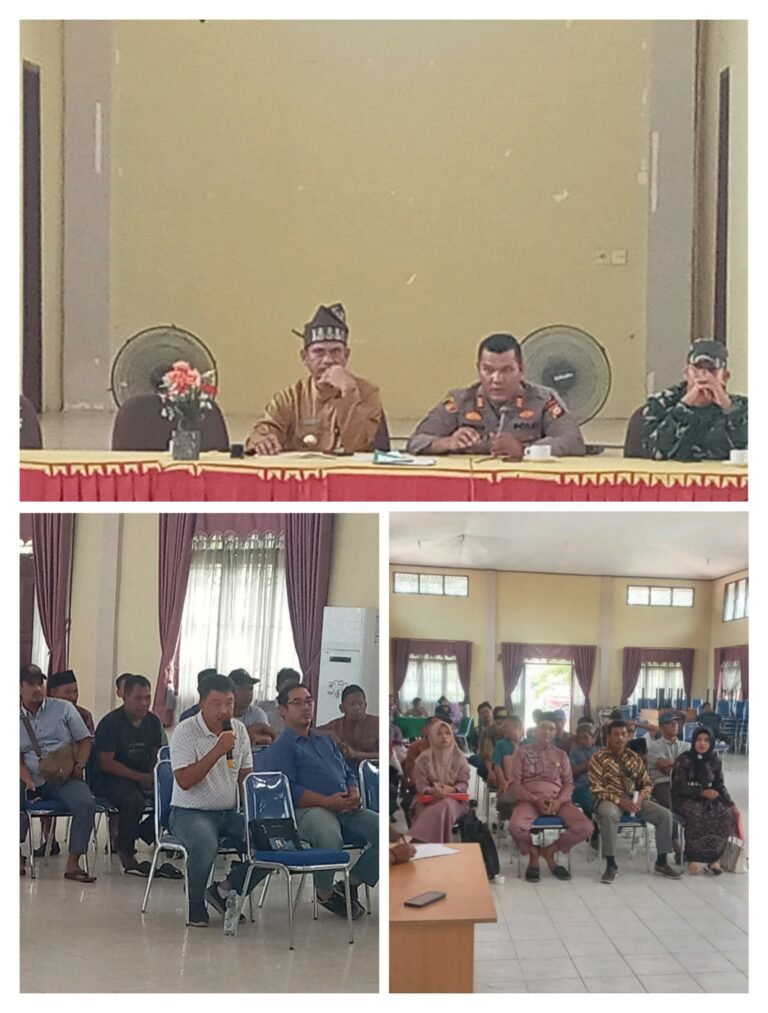 Kapolsek Bungaraya dan Camat Fasilitasi Pertemuan Klarifikasi Terkait Peruntukan 20% Perkebunan Milik Pengusaha Hokkian