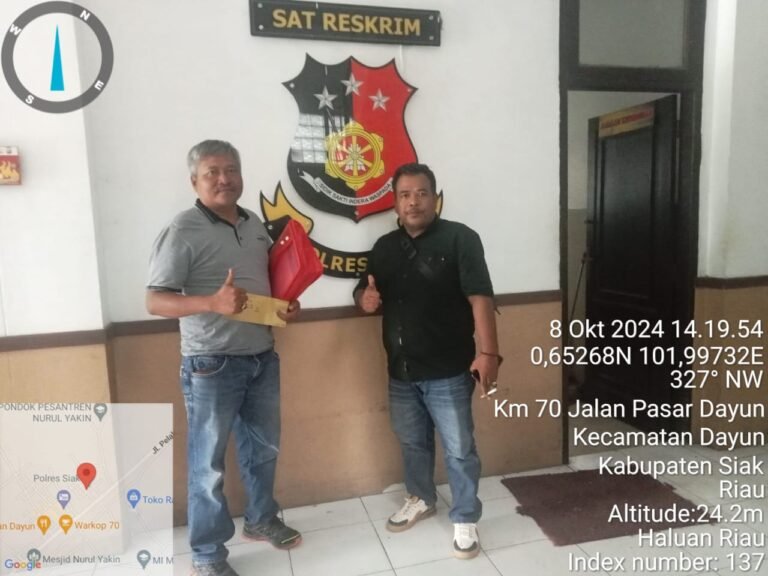 Dugaan Mafia Tanah, Antoni CS Resmi di Laporkan Ke Satreskrim Polres Siak