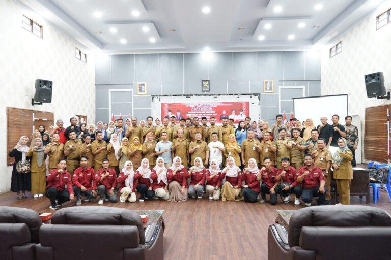 Ini Sambutan Camat Mandau di Sosialisasi Bantuan Pangan Non Tunai (BPNT) Kecamatan Mandau dan Bathin Solapan.