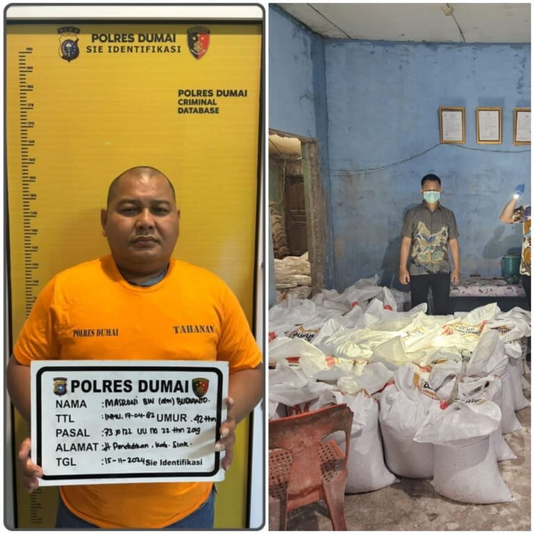 Polres Dumai Gerebek Gudang Pupuk Ilegal di Bukit Kapur, Dukung Asta Cita Presiden RI