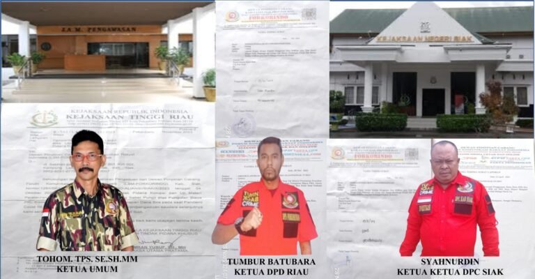 LSM Forkorindo Akan Laporkan Kejari Siak Ke Jam Was RI