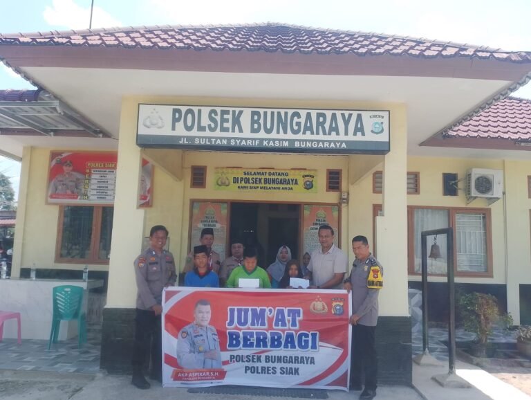 Ringankan Beban Anak Yatim Piatu, Polsek Bungaraya Berikan Santunan Setiap Bulan