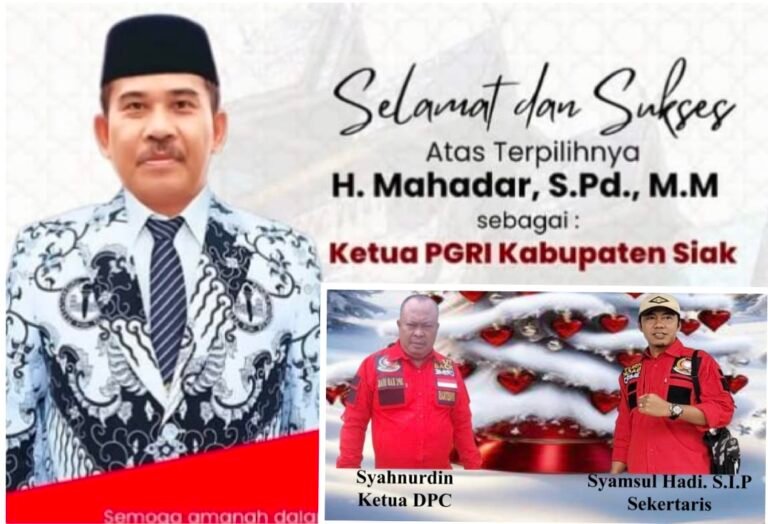 Ketua DPC LSM FORKORINDO Siak Ucapkan Selamat atas Terpilihnya H. Mahadar sebagai Ketua PGRI Siak