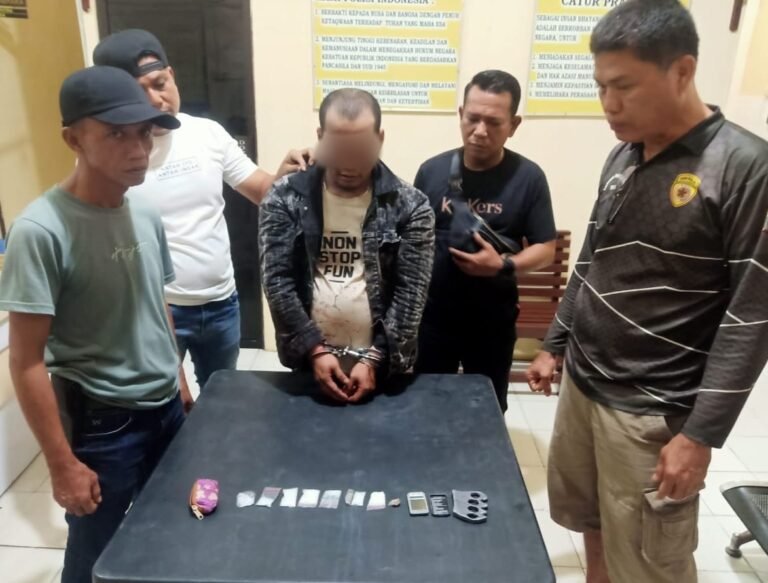 Sempat Melawan, Akhirnya Polsek Sungai Apit Ciduk Warga Dumai di Desa Bunsur, 29,54 Gram Sabu Disita