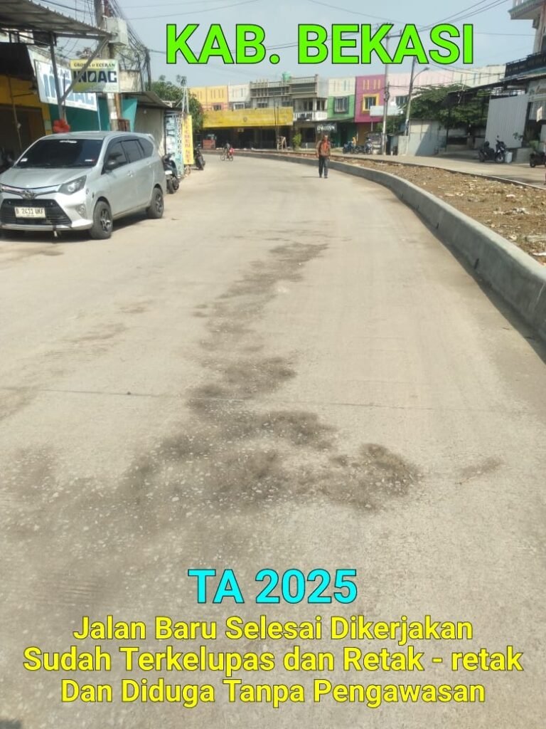 Diduga Asal Jadi, Proyek Peningkatan Jalan Baru Selesai Dikerjakan Sudah Hancur