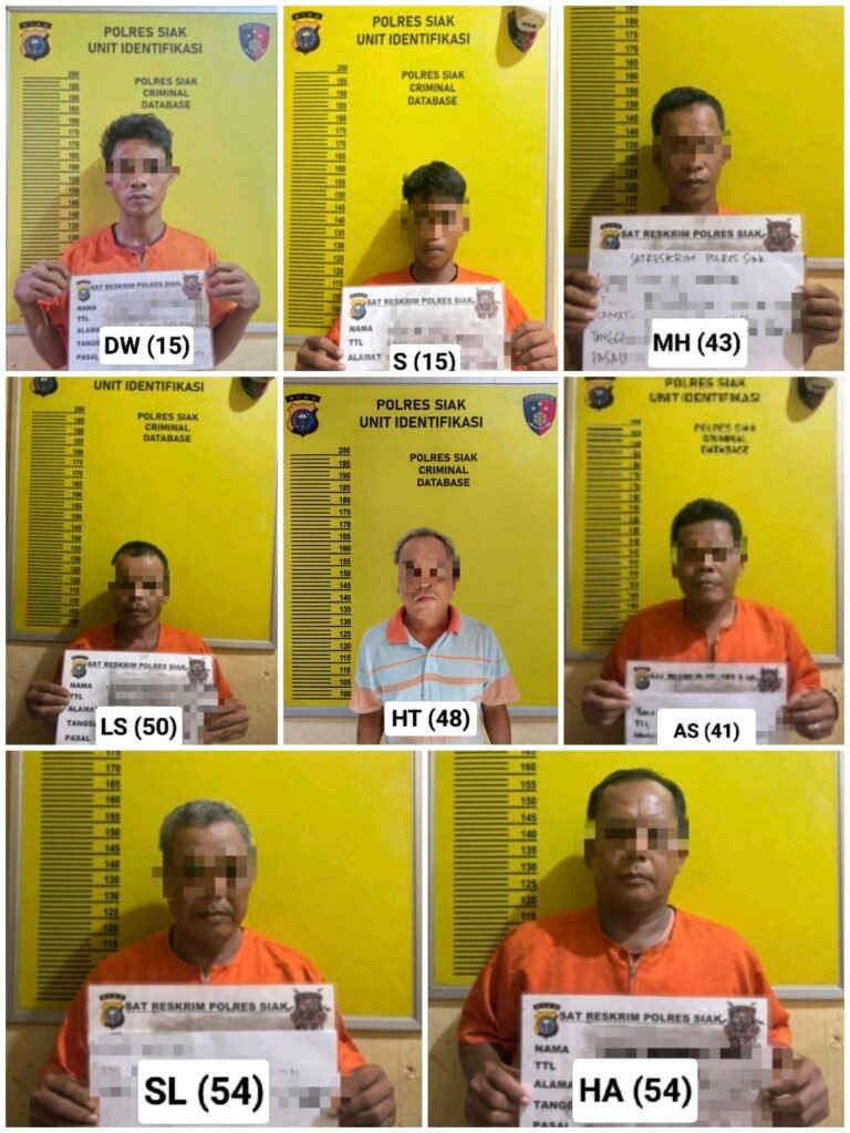 Pasca Aksi Kerusuhan di PT. SSL, Polres Siak Tetapkan 8 Tersangka, 2 Orang di Bawah Umur