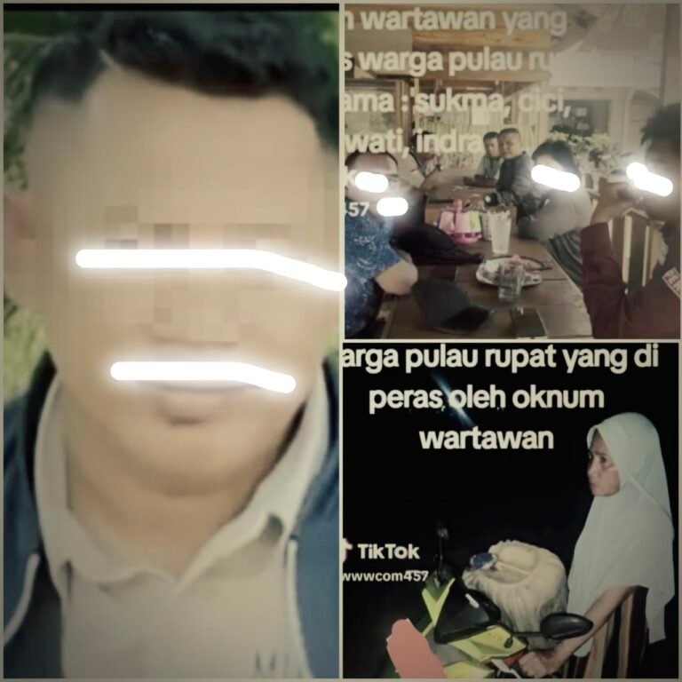 Diduga Empat Oknum Mengaku Wartawan Peras Wanita paruh baya di Rupat.