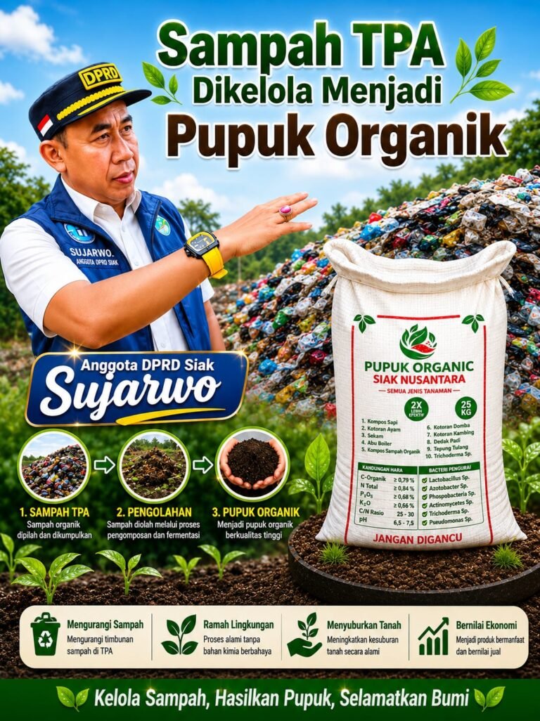 Keren, TPA di Buatan Besar Olah Sampah Jadi Pupuk Organik, Pemkab Siak Siap Dukung