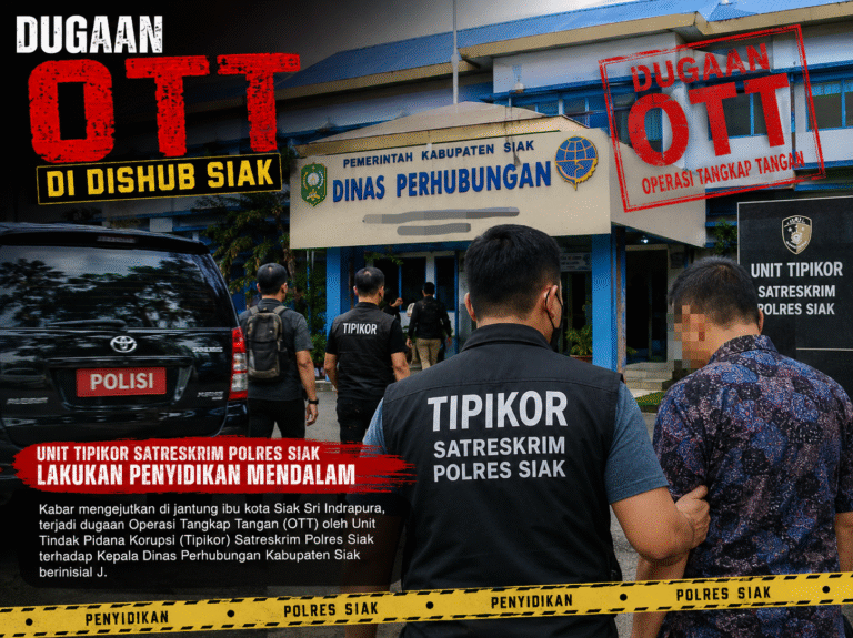 Heboh! Dugaan OTT Kadishub Siak, Polres Siak: Penyidikan Masih Didalami