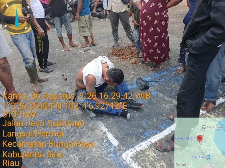 Sempat di Amuk, Pemuda Kampung Temusai Tangkap Maling Motor Dari Pekanbaru